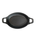 Cast Iron 15*9.5*3cm Oval Baking Roasting Dish Cooking Pan